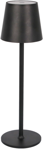 Biurkowa, dekoracyjna, akumulator. oprawa LED, metal.,czarna 3.5W, 3000K, 3,7V, 3600 mAh, Li-Ion, 200lm ,10h, IP20 RLM Tracon Electric