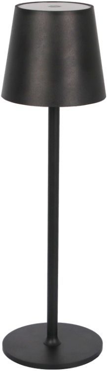 Biurkowa, dekoracyjna, akumulator. oprawa LED, metal.,czarna 3.5W, 3000K, 3,7V, 3600 mAh, Li-Ion, 200lm ,10h, IP20 RLM Tracon Electric
