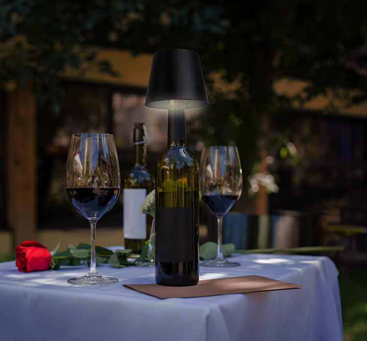 Lampka dekoracyjna LED na butelkę 3W, 3,7V, 1200 mAh, Li-Ion,150lm ,11h, IP20 RLPB Tracon Electric