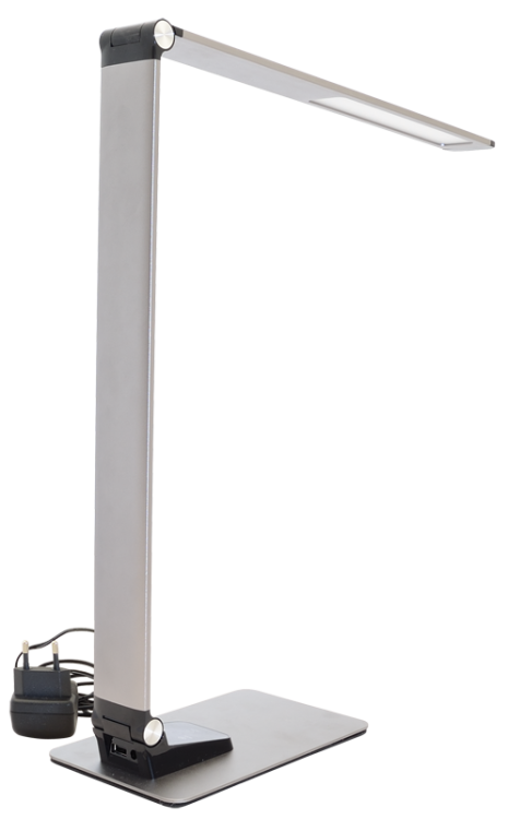 Metalowa lampa biurkowa LED z portem USB 100-240 V, 50 Hz, 10 W, 2700-6000 K, EEI=G LALUSBM10W Tracon Electric