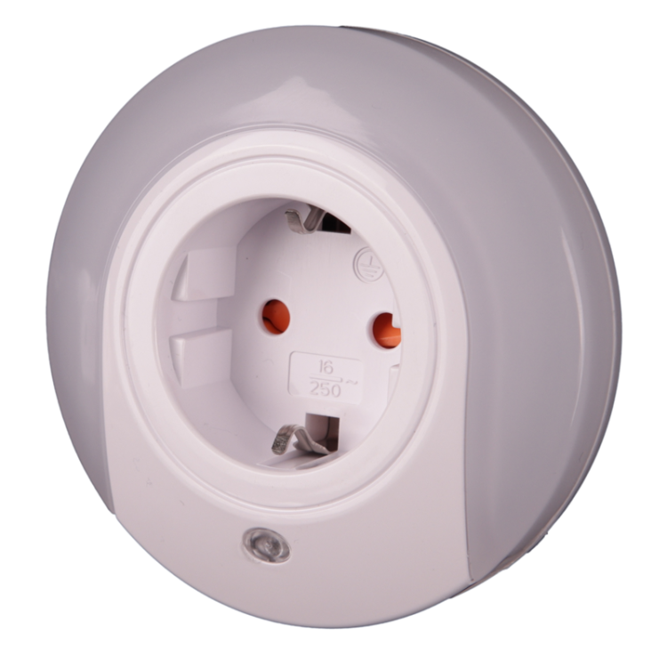 Lampka nocna z czujnikiem 230VAC, 50Hz, 0,42W, 15lm, CDS, 1xSCHUKO NLSCHUKO Tracon Electric