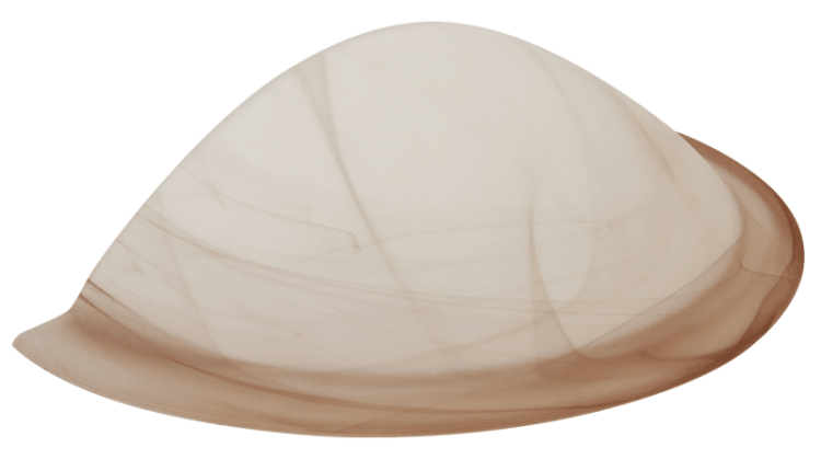 Lampa ścienna UFO półokrągła, szklana, beżowa 230V, 50Hz, E27, max.1×60W, D=300 mm UFO-F-B Tracon Electric