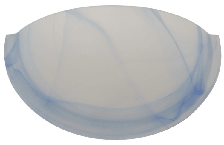 Lampa ścienna UFO półokrągła, szklana, niebieska 230V, 50Hz, E27, max.1×60W, D=300 mm UFO-F-K Tracon Electric
