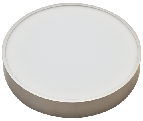 Oprawa LED, plastikowa obudowa, srebrna ramka 230 V, 50 Hz, 16 W, 1200 lm, 3000 K, D=205mm,EEI=G MFDS16W Tracon Electric