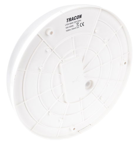 Okrągła hermetyczna oprawa LED - naścienna 230 VAC, 18 W, 4000 K, IP54, 1820 lm,D=230mm, EEI=F LFEK18NW Tracon Electric