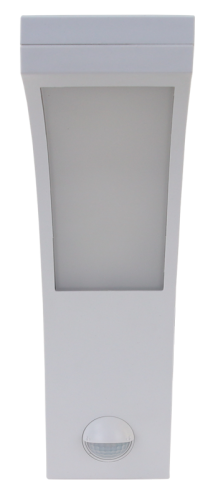 Oprawa naścienna LED z czujnikiem ruchu, zakrzywiona 230VAC, 15W, 140°, 2-9m, 10s-5m, 4500K , IP54, 1100lm, EEI=G SLI15W Tracon Electric