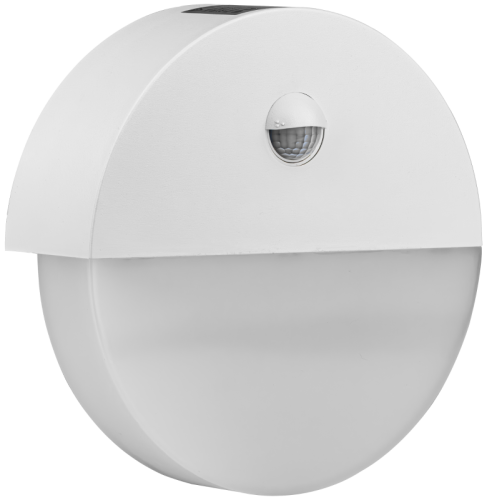 Oprawa naścienna LED z czujnikiem ruchu, okrągła 230VAC, 10W, 140°, 2-9m, 10s-5m, 4500K , IP54, 700lm, EEI=G SLKK10W Tracon Electric