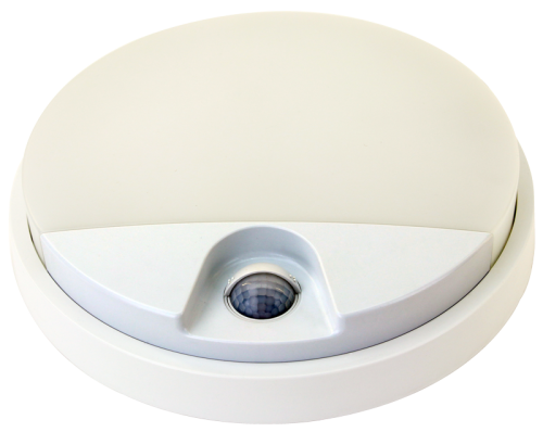Oprawa naścienna LED z czujnikiem ruchu, okrągła 230VAC, 15W, 140°, 2-9m, 10s-5m, 4500K , IP54, 1100lm, EEI=G SLK15W Tracon Electric