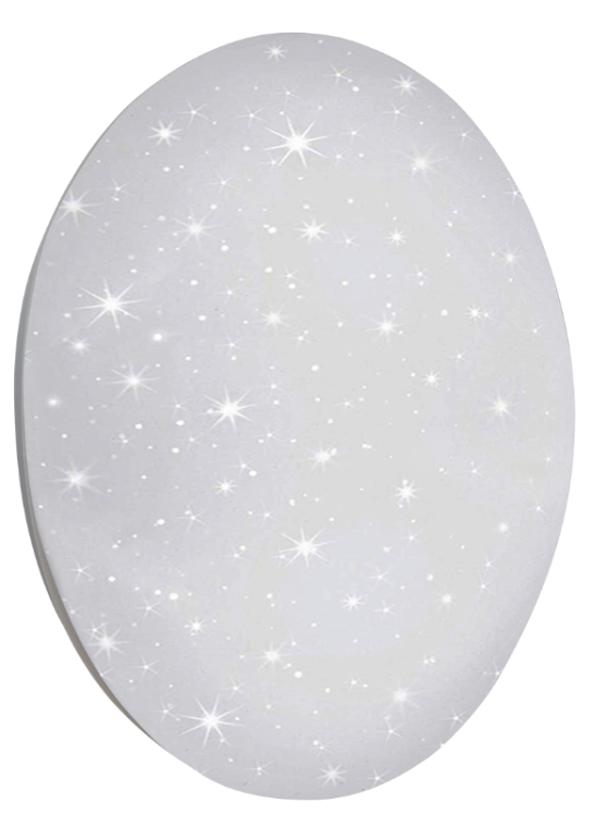 Lampa sufitowa LED z efektem nocnego nieba 230 V, 50 Hz, 12 W, 750 lm, 4000 K, IP20, D=260mm, EEI=G MF12NW Tracon Electric