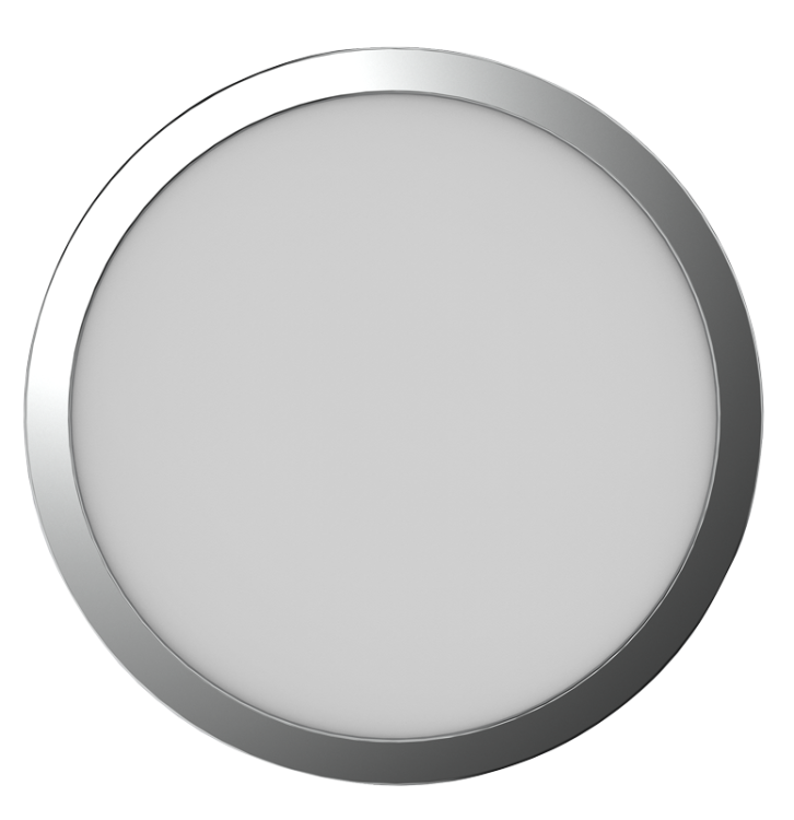 Okrągła oprawa sufitowa z chromowaną ramką 230V, 50Hz, 18W, 1500lm, 4000K, D=225mm, EEI=G MFP18NW Tracon Electric