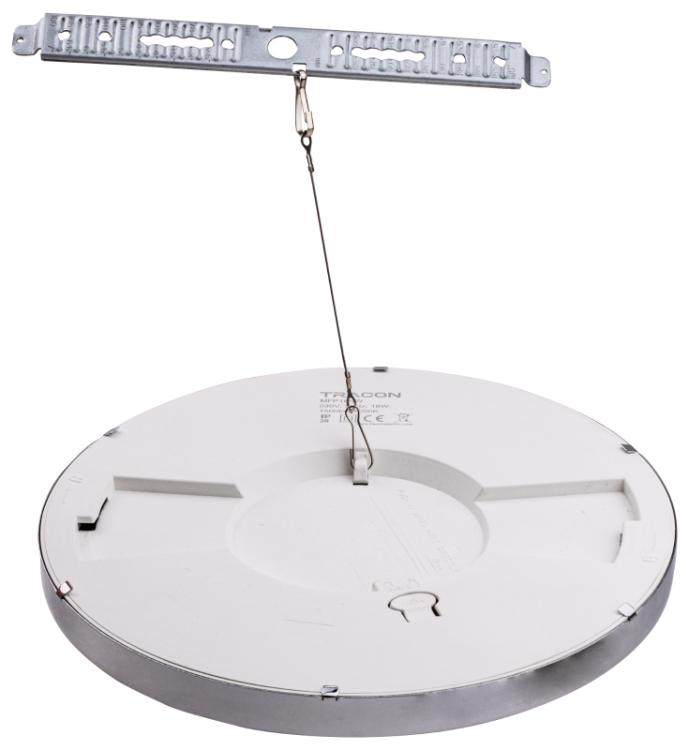 Okrągła oprawa sufitowa z chromowaną ramką 230V, 50Hz, 18W, 1500lm, 4000K, D=225mm, EEI=G MFP18NW Tracon Electric