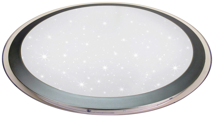 Lampa sufitowa LED z krawędzią grafitową, nocne niebo 230 VAC, 50 Hz, 24 W, 1600 lm, 4000 K, IP20, D=430mm, EEI=G SKY24NW Tracon Electric