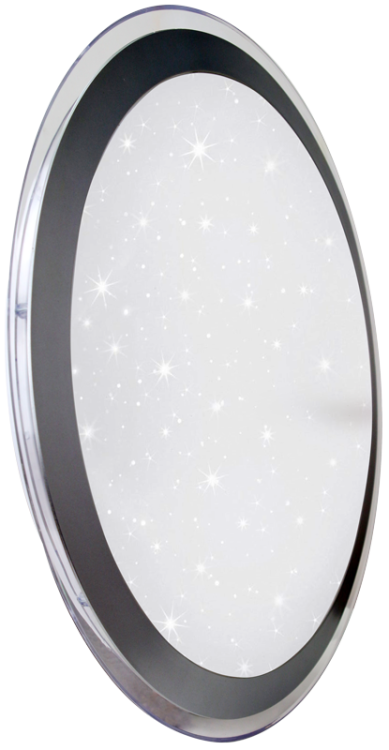 Lampa sufitowa LED z krawędzią grafitową, nocne niebo 230 VAC, 50 Hz, 24 W, 1600 lm, 4000 K, IP20, D=430mm, EEI=G SKY24NW Tracon Electric