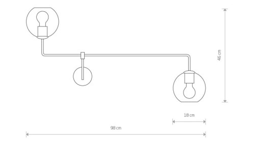 Lampa ścienna Kinkiet Industrialny Loft MONACO II 9362 NOWODVORSKI Lighting 2x E27 nowoczesna oprawa oświetleniowa szklana przyciemniana dymiona kula metal czarna podwójny przezroczysty Inspiracje Premium