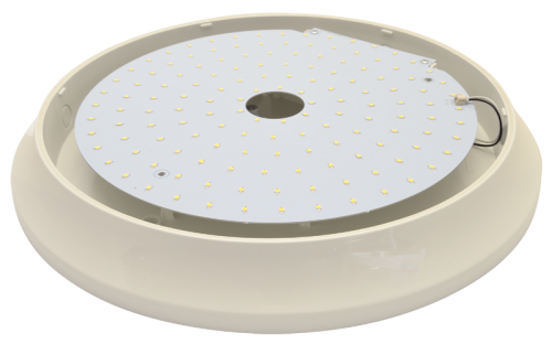 Zewnętrzna oprawa LED w plastikowej, wzmocnionej obudowie 100-240 V, 28 W, 2100 lm, 4000 K, IP54,D=400mm, EEI=F EVA28NW Tracon Electric