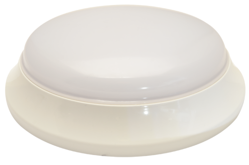 Zewnętrzna oprawa LED w plastikowej obudowie, czujnik ruchu 100-240V,21W,1600lm,4000K,1-8m,10s-12m,IP54,D=400mm,EEI=F EVAS21NW Tracon Electric
