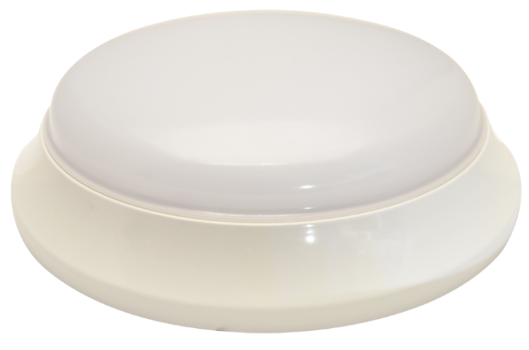 Zewnętrzna oprawa LED w plastikowej obudowie, czujnik ruchu 100-240V,21W,1600lm,4000K,1-8m,10s-12m,IP54,D=400mm,EEI=F EVAS21NW Tracon Electric