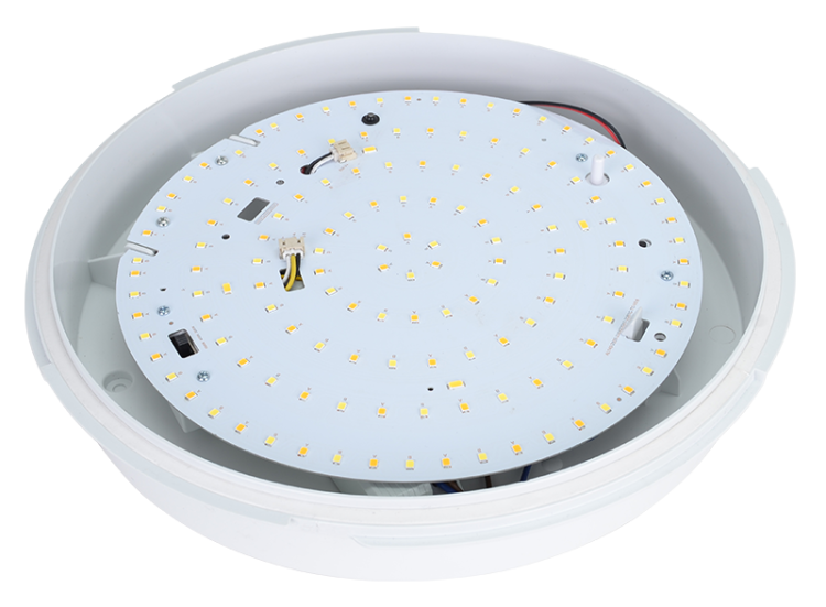 Naścienna oprawa hermetyczna LED, zmienna barwa 230 VAC, 16 W, 1600 lm, 3000/4000/6500 K, IP54,D=320mm,EEI=E ADAM16W Tracon Electric