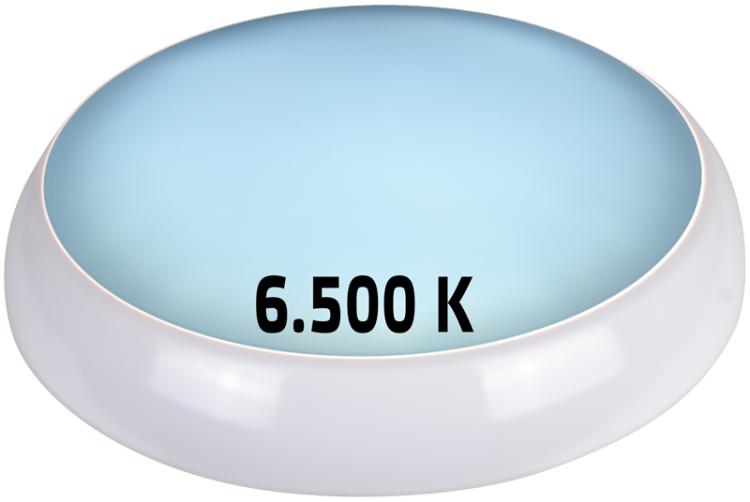 Naścienna oprawa hermetyczna LED, zmienna barwa 230 VAC, 16 W, 1600 lm, 3000/4000/6500 K, IP54,D=320mm,EEI=E ADAM16W Tracon Electric