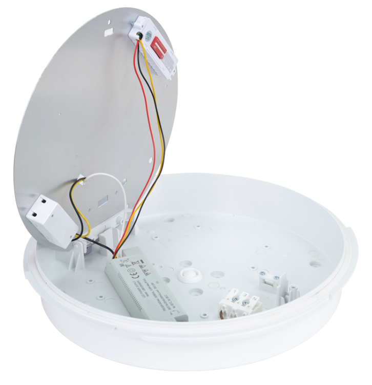 Naścienna oprawa hermetyczna LED, zm. barwa, czujnik ruchu 230VAC,12W,1200lm,3000/4000/6500K,1-8m,10s-12m,IP54,EEI=E ADAMS12W Tracon Electric