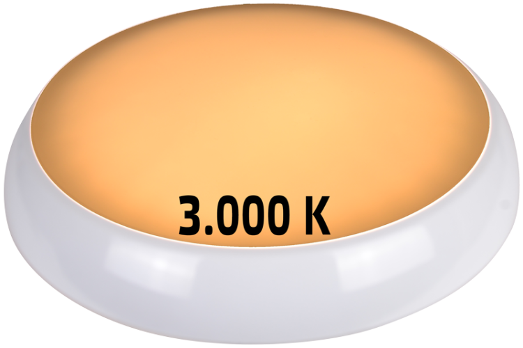 Naścienna oprawa hermetyczna LED, zmienna barwa, inwerter 230VAC,13/2W,1200/140lm,3000/4000/6500K,3h,IP54,EEI=E ADAME13W Tracon Electric