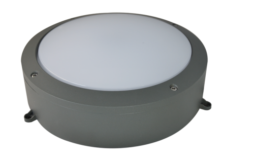 Oprawa hermetyczna LED szara, malowana proszkowo 100-240 VAC, 40 W, 3000 lm, D=276 mm, 4000 K, IP65, EEI=G LFV40NW Tracon Electric