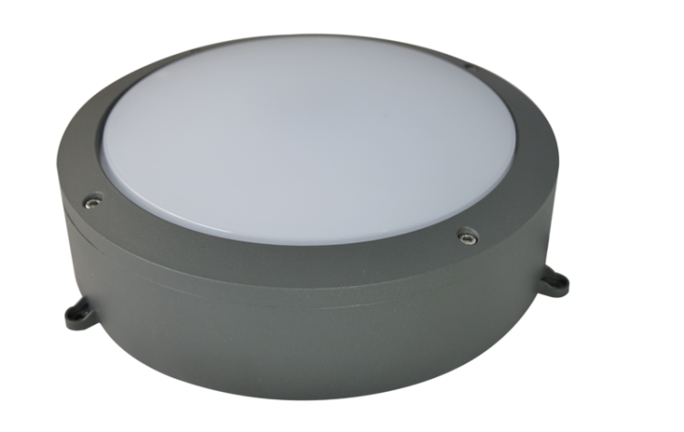 Oprawa hermetyczna LED szara, malowana proszkowo 100-240 VAC, 40 W, 3000 lm, D=276 mm, 4000 K, IP65, EEI=G LFV40NW Tracon Electric