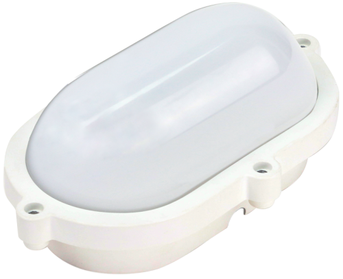 Hermetyczna okrągła oprawa LED owalna, obud. plastikowa 230 VAC, 50 Hz, 8 W, 710 lm, 4000 K, IP65, EEI=F LHIPO8W Tracon Electric