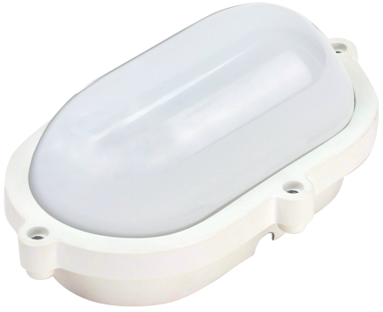Hermetyczna okrągła oprawa LED owalna, obud. plastikowa 230 VAC, 50 Hz, 8 W, 710 lm, 4000 K, IP65, EEI=F LHIPO8W Tracon Electric