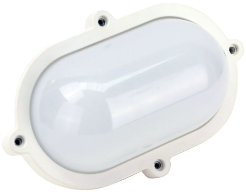 Hermetyczna okrągła oprawa LED owalna, obud. plastikowa 230 VAC, 50 Hz, 8 W, 710 lm, 4000 K, IP65, EEI=F LHIPO8W Tracon Electric