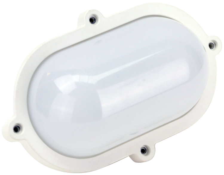 Hermetyczna okrągła oprawa LED owalna, obud. plastikowa 230 VAC, 50 Hz, 8 W, 710 lm, 4000 K, IP65, EEI=F LHIPO8W Tracon Electric