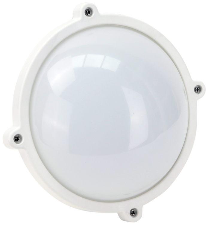 Hermetyczna okrągła oprawa LED okrągła, obud. plastikowa 230 VAC, 50 Hz, 8 W, 710 lm, 4000 K, IP65, EEI=F LHIPK8W Tracon Electric