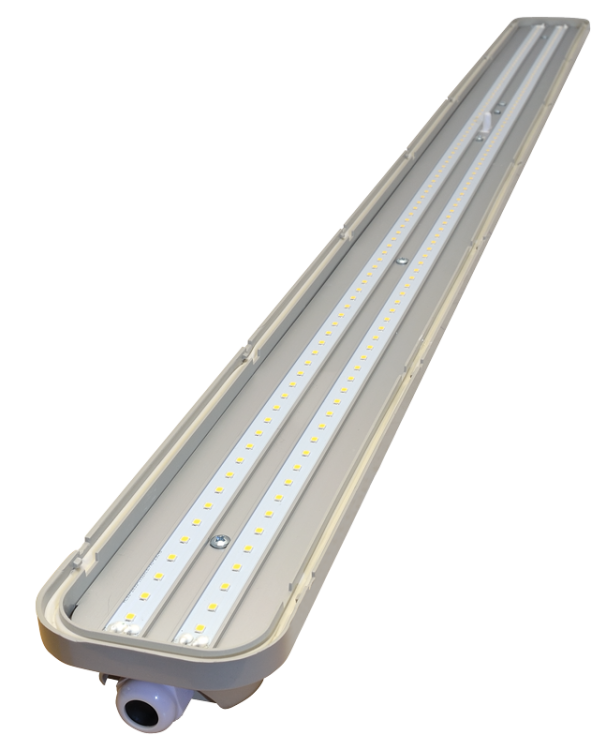 Oprawa hermetyczna LED z czujnikiem ruchu 230 V, 50 Hz, 48 W, 4000 K, 4000 lm, IP65, EEI=F LV1548M Tracon Electric