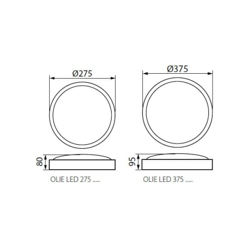 Plafoniera OLIE LED 375 WE-WW