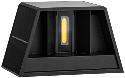 Solarny kinkiet ogrodowy 0,4W, 3000K, 36 lm, 3,7V/1300mAh Li, IP44 GARSLA Tracon Electric