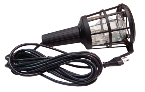 Lampa serwisowa z plastikową kratą, klosz szklany, II. kl.o. 230V, 50Hz, max.60W,5m,2×0,75mm2,H05RN STL-04 Tracon Electric