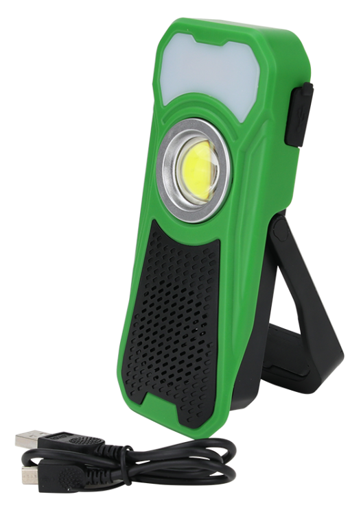 Akumulatorowa latarka LED z głośnikiem bluetooth 10/3W, 6000K, 3.7V 3000mAh, 500/180lm, 3,5h, Bluetooth 4.2 STLBT10W Tracon Electric