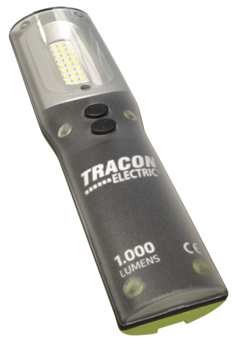 Latarka LED o dużej mocy 10/3W, 6500K, 3,7V, 6600 mAh, Li-Ion, 1000/220lm, 3/9h, IP54 STLHL10W Tracon Electric