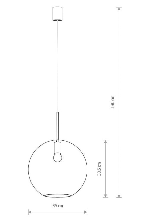Lampa sufitowa wisząca Industrialna Loft SPHERE XL zwis 7846 NOWODVORSKI Lighting E27 nowoczesna oświetleniowa żyrandol szklana kula metal do Kuchni Jadalni nad stół blat wyspę czarna Inspiracje Premium