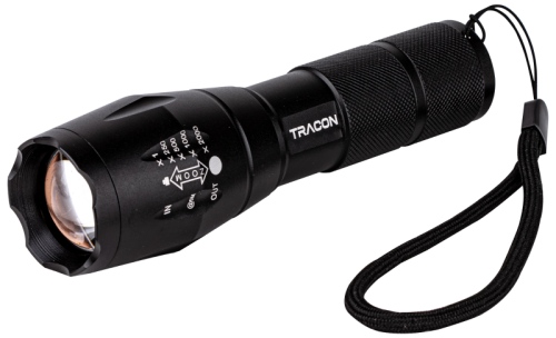 Latarka akumulatorowa LED ze zmiennym fokusem 4,5 W, 500 lm, 3 h, 3,7 V, 1500 mAh 18650 Li-Ion KL600B Tracon Electric
