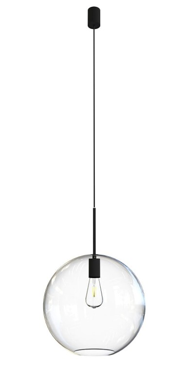 Lampa sufitowa wisząca Industrialna Loft SPHERE XL zwis 7846 NOWODVORSKI Lighting E27 nowoczesna oświetleniowa żyrandol szklana kula metal do Kuchni Jadalni nad stół blat wyspę czarna Inspiracje Premium