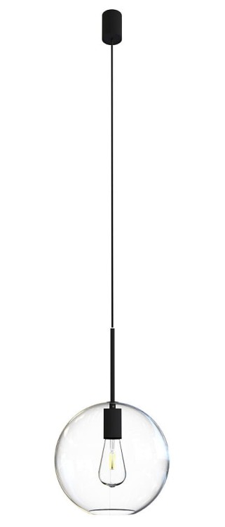 Lampa sufitowa wisząca Industrialna Loft SPHERE L zwis 7850 NOWODVORSKI Lighting E27 nowoczesna oświetleniowa żyrandol szklana kula metal do Kuchni Jadalni nad stół blat wyspę czarna Inspiracje Premium