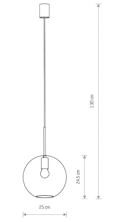 Lampa sufitowa wisząca Industrialna Loft SPHERE L zwis 7850 NOWODVORSKI Lighting E27 nowoczesna oświetleniowa żyrandol szklana kula metal do Kuchni Jadalni nad stół blat wyspę czarna Inspiracje Premium
