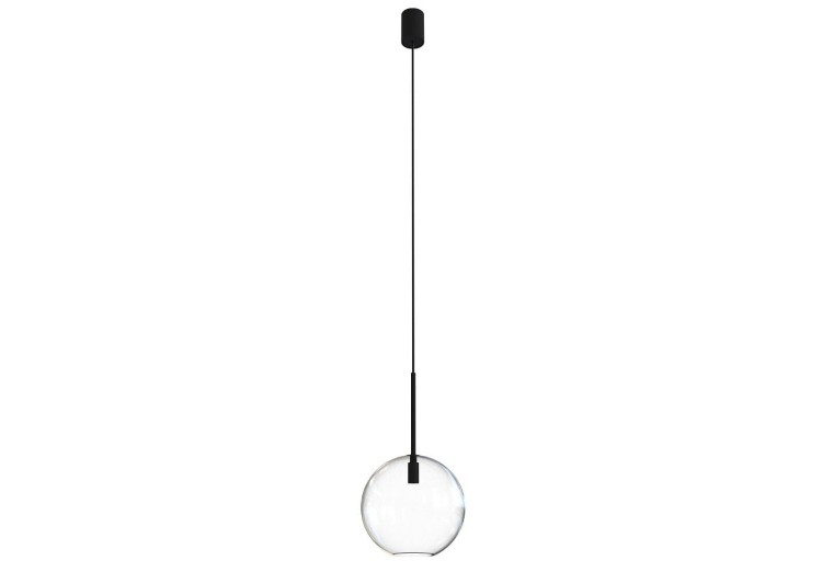 Lampa sufitowa wisząca Industrialna Loft SPHERE M zwis 7848 NOWODVORSKI Lighting E27 nowoczesna oświetleniowa żyrandol szklana kula metal do Kuchni Jadalni nad stół blat wyspę czarna Inspiracje Premium