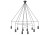 Lampa sufitowa wisząca Industrialna Loft IMBRIA BLACK X 9680 NOWODVORSKI Lighting GU10 x10 oświetleniowa żyrandol nowoczesna metal do Kuchni Jadalni nad stół blat wyspę czarny czarna zwis Inspiracje Premium