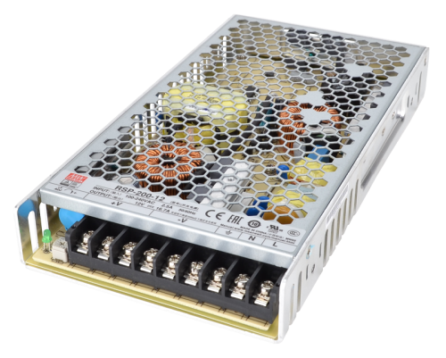 Zasilacz do taśm LED, obudowa metalowa, regul. wyjście DC 85-264 VAC / 12 VDC, 200 W, 0-16,7 A, PFC RSP-200-12 Tracon Electric