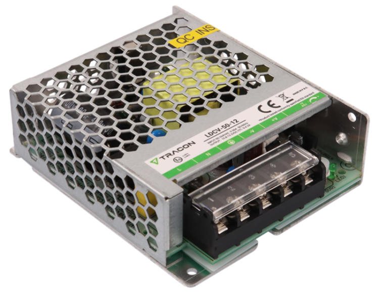 Zasilacz LED w metalowej obudowie 90-264VAC/12VDC,50W,0-4,2A, IP20 LDCV-50-12 Tracon Electric