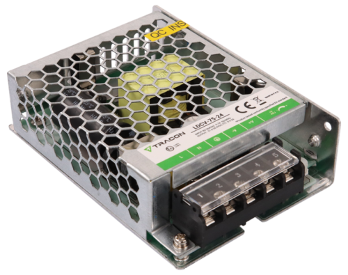 Zasilacz LED w metalowej obudowie 90-264VAC/24VDC,75W,0-3,2A, IP20 LDCV-75-24 Tracon Electric
