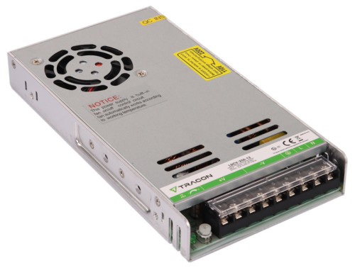Zasilacz LED w metalowej obudowie 90-264VAC/12VDC,350W,0-29A, IP20 LDCV-350-12 Tracon Electric
