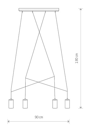 Lampa sufitowa wisząca Industrialna Loft IMBRIA SOLID BRASS IV 7957 NOWODVORSKI Lighting GU10 x4 oświetleniowa żyrandol nowoczesna metal do Kuchni Jadalni nad stół blat wyspę mosiądz złoto-czarna złota zwis Inspiracje Premium